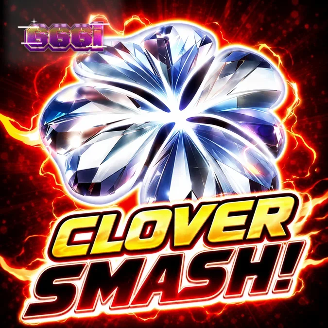 Tampilan visual slot Clover Smash dengan simbol semanggi yang bersinar